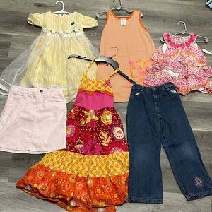 Vintage and y2k sizes 5-8  Bonnie Jean Yellow and White Dress for Kids